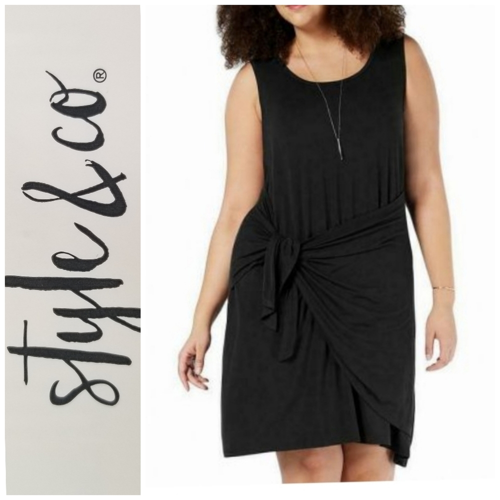 COPY - Style & Co. Women's Tie Front Sleeveless D…